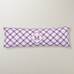 Custom Monogram Plaid / Tartan Pattern Body Pillow