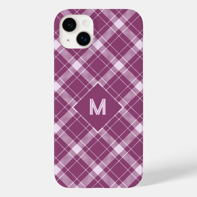Custom Monogram Plaid / Tartan Pattern Case-Mate iPhone Case (Back)