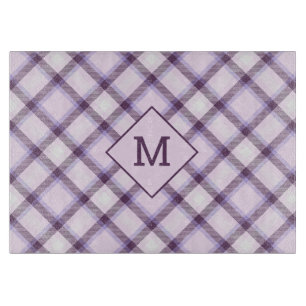 Custom Monogram Plaid / Tartan Pattern Cutting Board