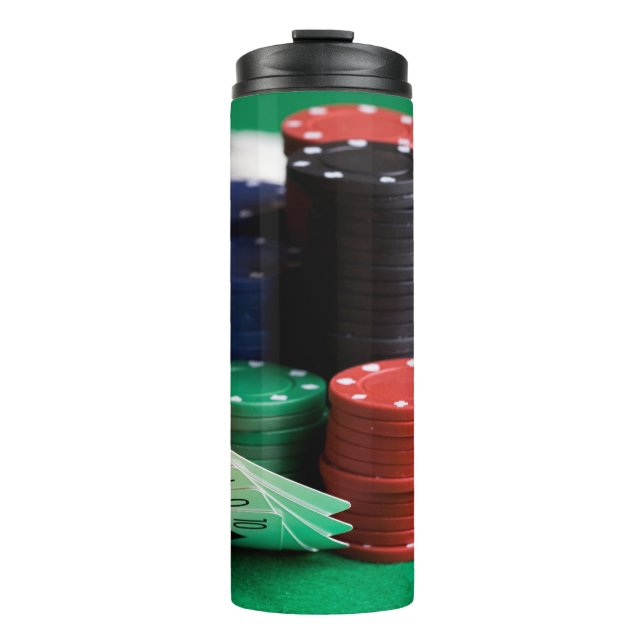 Custom monogram POKER tumbler (Front)