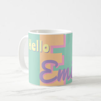 Custom monogram  – purple, blue & Peach  Coffee Mug