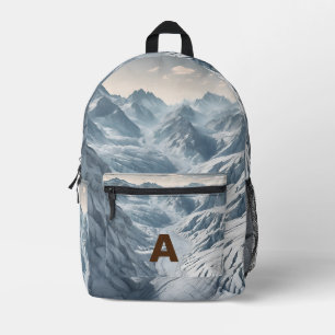 Custom Monogram Rainbow Mountains Backpack