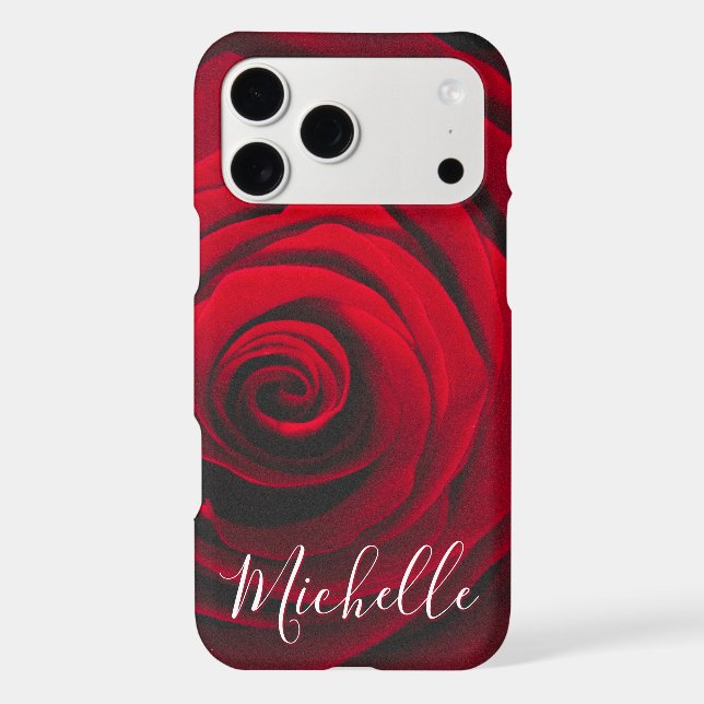 Custom monogram red rose vintage photograph (Back)
