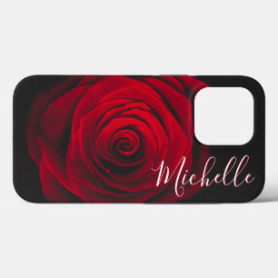 Custom monogram red rose vintage photograph Case-M iPhone 13 Pro Case