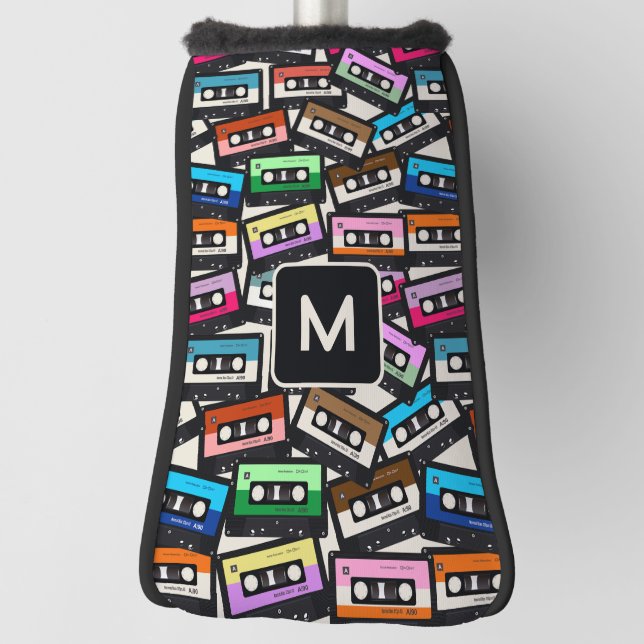 Custom Monogram Retro Casette Tapes Golf Head Cover (Rotate 90)