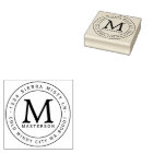 Custom Monogram Rubber Address Stamp