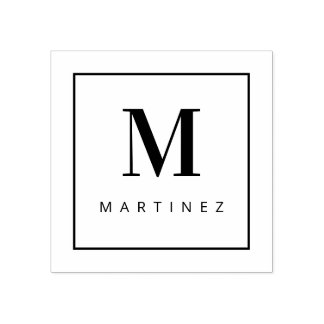 Custom Monogram Rubber Stamp