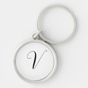 Custom monogram script initial keychain