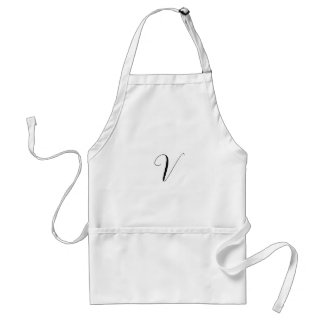 Custom monogram script initial standard apron