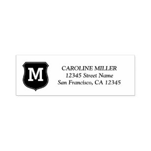 Custom monogram self inking return address stamps