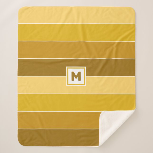 Custom Monogram Sherpa Blanket (Front)