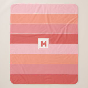 Custom Monogram Sherpa Blanket