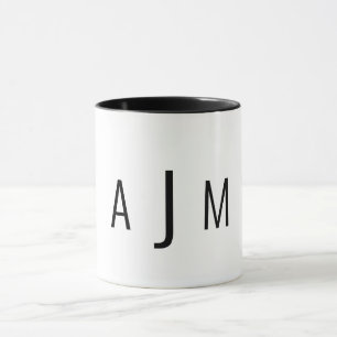 Custom Monogram Simple Modern Font Mug