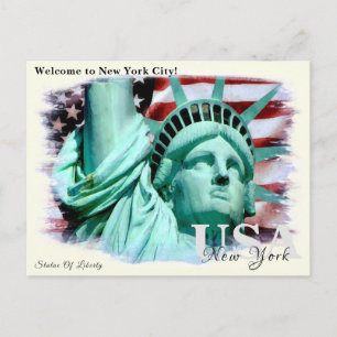 Custom Monogram Statue of Liberty , New York, USA Postcard