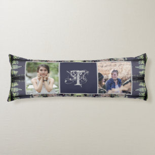 Custom Monogram Steampunk 2 Photos Body Pillow