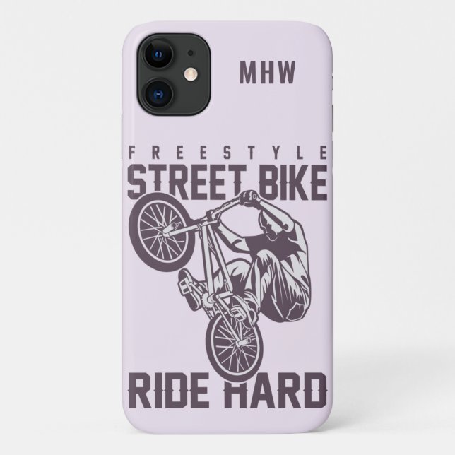 Custom monogram Street Biking phone cases (Back)