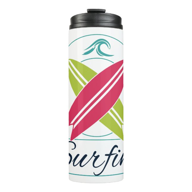 Custom Monogram Surfer tumbler (Front)