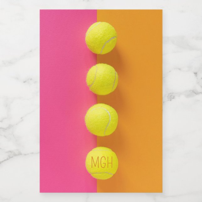 Custom Monogram Tennis Balls Food Label (Single Label)
