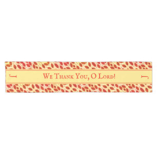 Custom Monogram Thanksgiving FALL AUTUMN LEAVES Short Table Runner