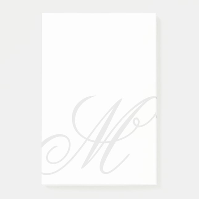 Custom monogram watermark post-it notes (Front)
