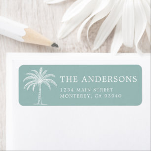 Custom Monogram Wedding Logo Palm Tree