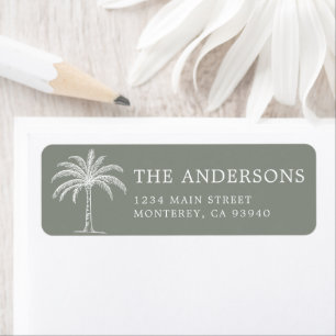 Custom Monogram Wedding Logo Palm Tree