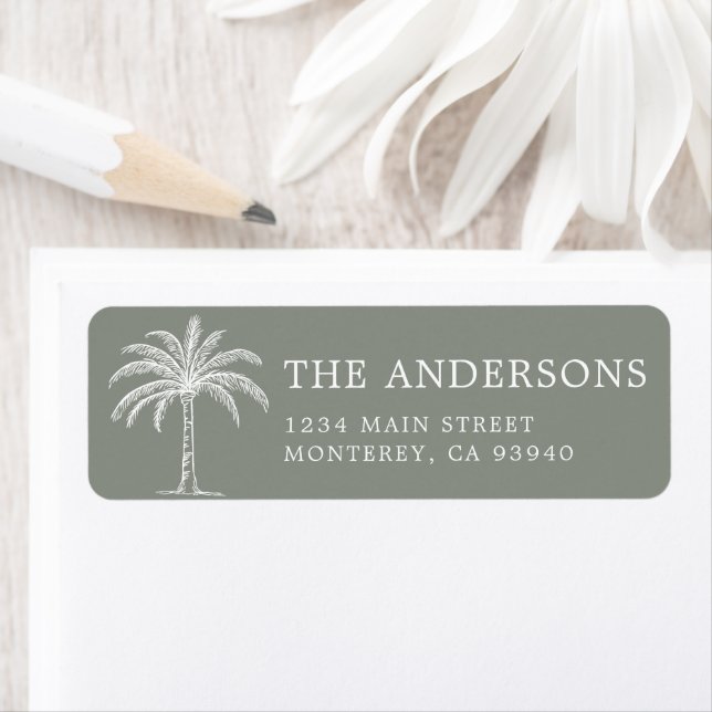 Custom Monogram Wedding Logo Palm Tree (Insitu)