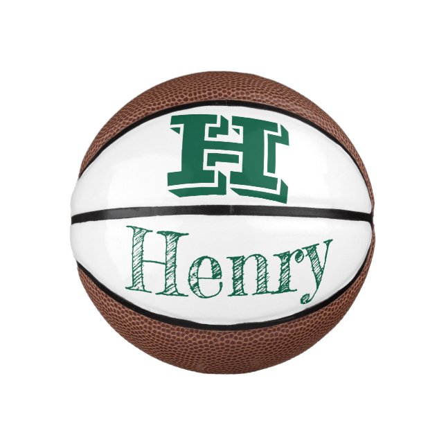 Custom Monogram With First Name Basketball (Front)