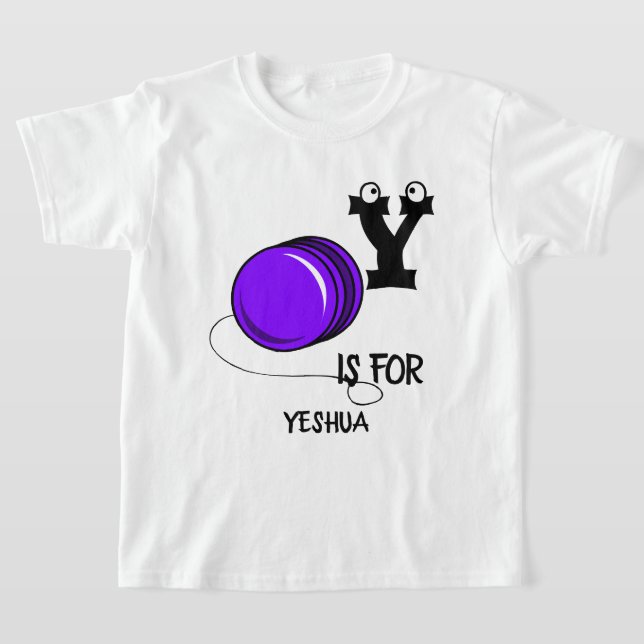 Custom monogram Y is for yoyo cute fun game T-Shirt (Laydown)