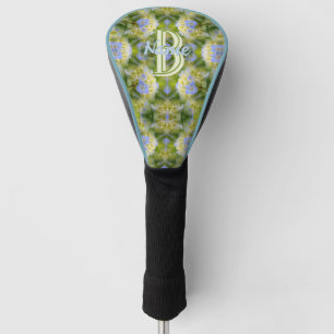 Custom Monogram Your Initial Name Hydrangea Flower Golf Head Cover
