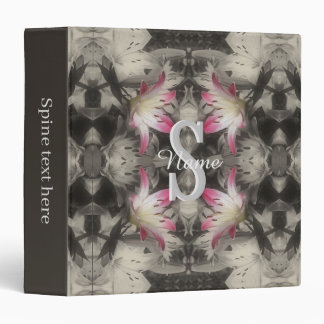 Custom Monogram Your Initial Name Lilies Art Binder