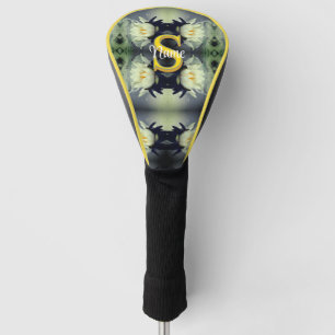 Custom Monogram Your Initial Name Lotus Flower Golf Head Cover