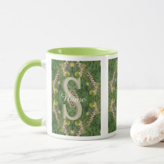 Custom Monogram Your Initial Name Nature Art Mug