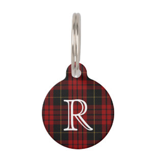 Custom Monogramed MacQueen Plaid Dog Tag
