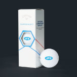 Custom monogrammed Callaway supersoft golf balls<br><div class="desc">Callaway supersoft golf balls personalized gift with your name. Unique golf ball set gift for men and women. Cool sports gift for Birthday or Christmas. Add your own quote or monogram initial letters. Also available on other high quality golfing brands. Vintage blue oval or custom graphic with easy to read...</div>