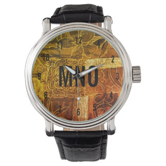 Custom Monogrammed Gold Patchwork Watch