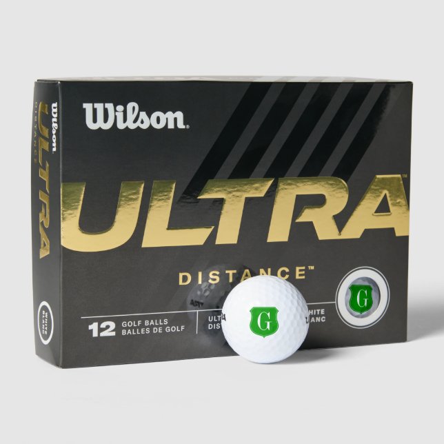 Custom monogrammed golf ball gift set for men (Packaging)