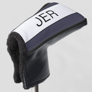 Custom Monogrammed Initials Modern Pro Sports Blue Golf Head Cover