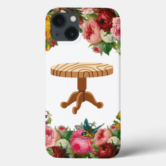 Custom Monogrammed iPhone 13 Case – Floral Design