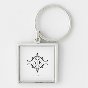  Custom Monogrammed Keychain – Wedding Gift
