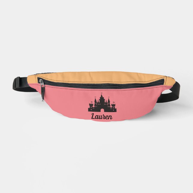 Custom Monogrammed Magic Castle  Fanny Pack (Front)