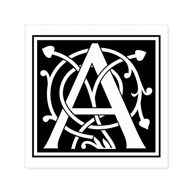 Custom Monogrammed Mercer Initial Self-inking Stamp (Design)