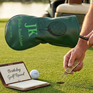 Custom Monogrammed | Personalized 50th Birthday Golf Head Cover
