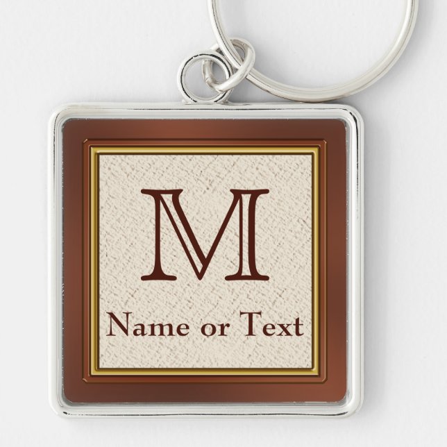 Custom Monogrammed Personalized Keychains for Men (Front)