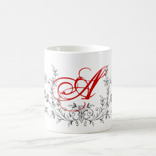 Custom Monogrammed Pretty Design Personalized Coffee Mug