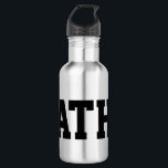 Custom monogrammed stainless steel water bottle<br><div class="desc">Custom monogrammed stainless steel water bottle in many colours. Great for sports teams and outdoor activities. PErsonalize with your own name initials or slogan in big letters. Cool sporty college typography.</div>