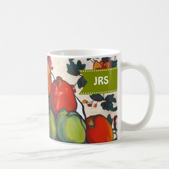 Custom Monograms Jewish New Year Gift  Coffee Mug (Right)