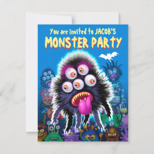 Custom Monster Halloween Party invite - GogSpider!
