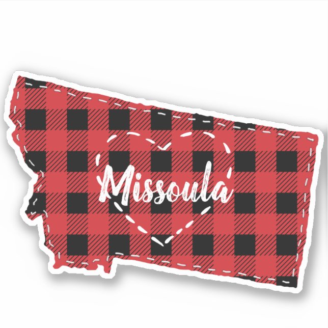Custom Montana Home State Buffalo Plaid Christmas (Front)