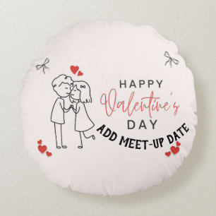 Custom MoonRest Round Pillow for Valentine's Day